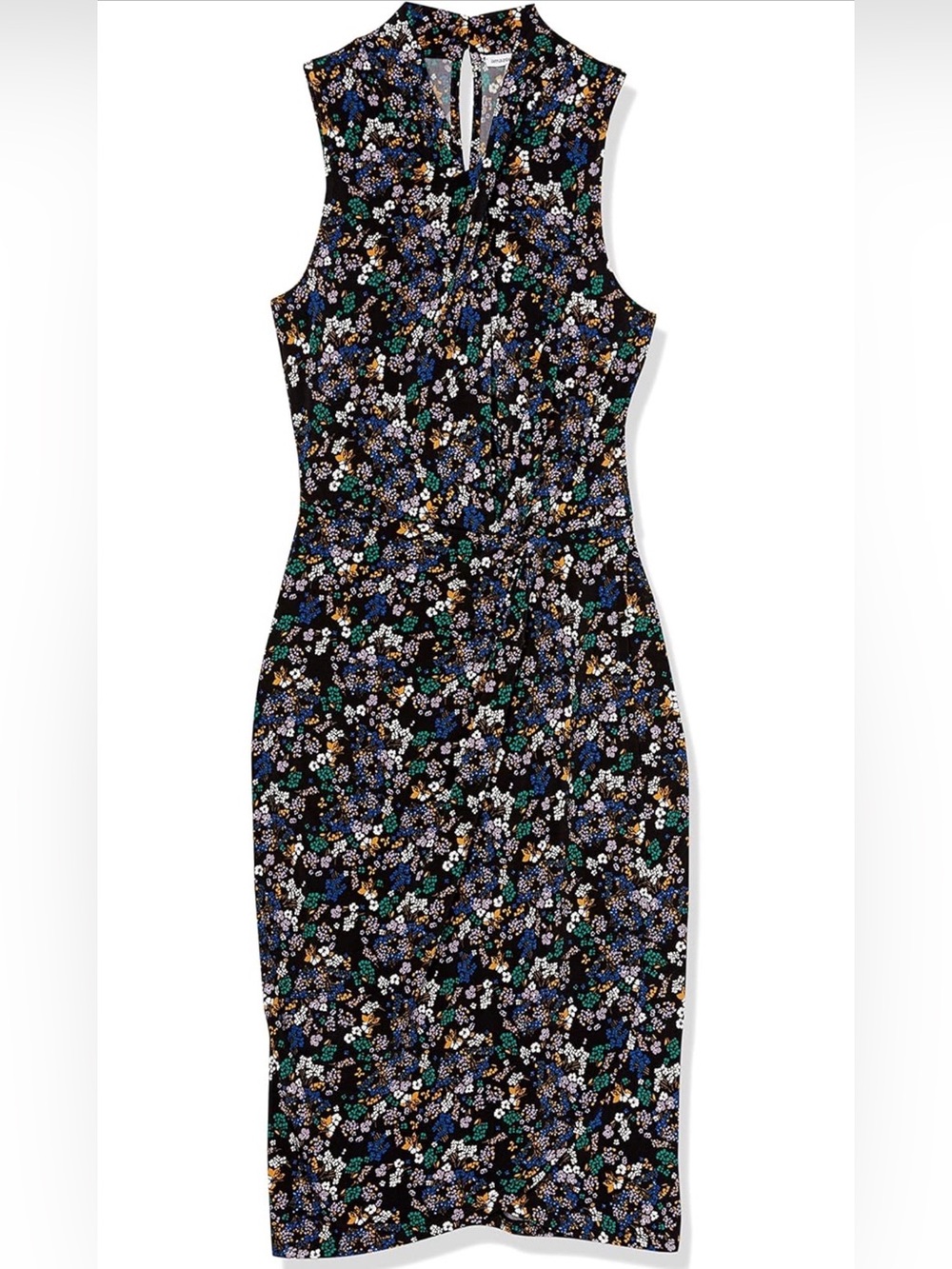 Amazon essentials Women's Sleeveless Faux Wrap Dress with Crossover Twist Neck